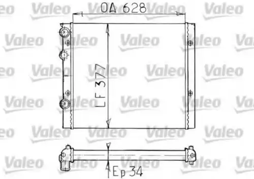 Радиатор системы охлаждения двигателя VALEO 731038