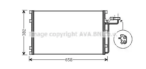 Радиатор системы охлаждения двигателя AVA VW2027
