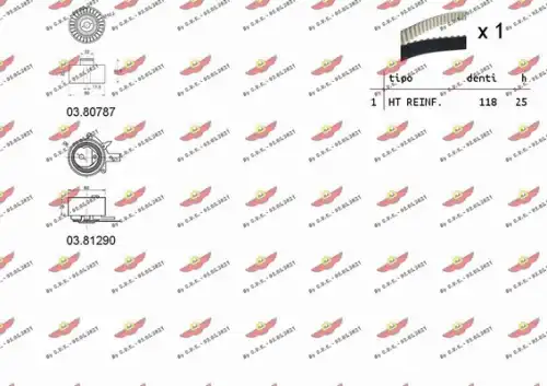 Комплект ремня ГРМ 04.5264 AUTOKIT