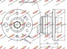 Комплект подшипника ступицы колеса 01.98040 AUTOKIT