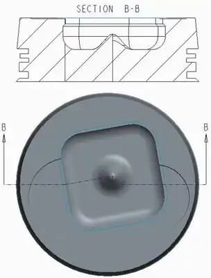 Piston (Bare) 629 PI 00120 B00 MAHLE