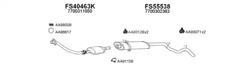 Система выпуска ОГ FS550381 FAURECIA
