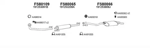 Система выпуска ОГ FS800031 FAURECIA