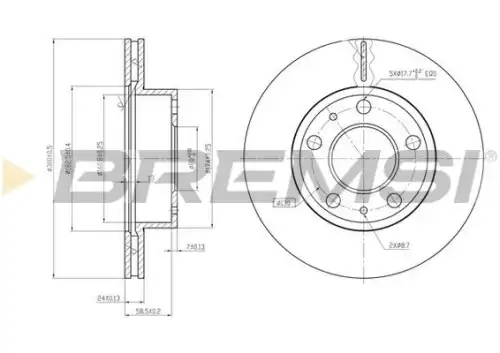 Тормозной диск CD6768V BREMSI