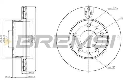 Тормозной диск CD7171V BREMSI