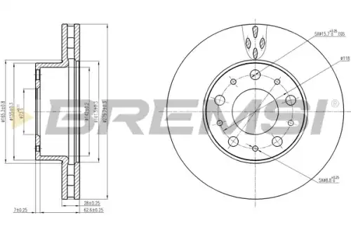 Тормозной диск CD7800V BREMSI