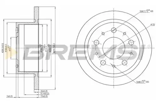 Тормозной диск CD7823S BREMSI