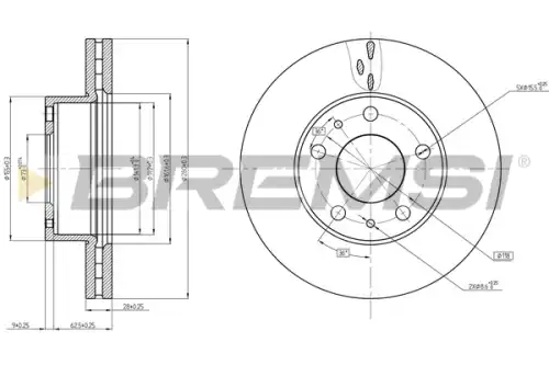 Тормозной диск CD8659V BREMSI