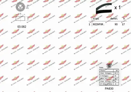 Комплект ремня ГРМ 04.5029PA AUTOKIT
