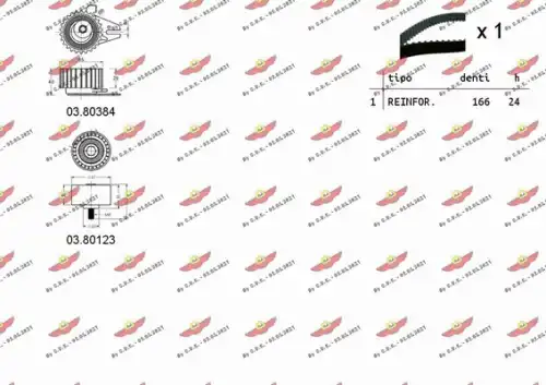 Комплект ремня ГРМ 04.5095 AUTOKIT