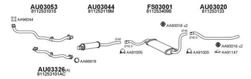 Система выпуска ОГ FS030113 FAURECIA