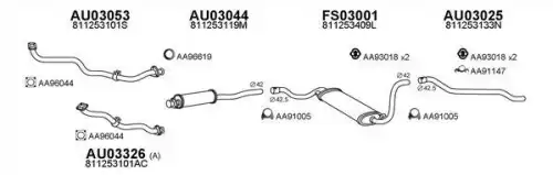 Система выпуска ОГ FS030114 FAURECIA