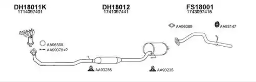 Система выпуска ОГ FS180006 FAURECIA