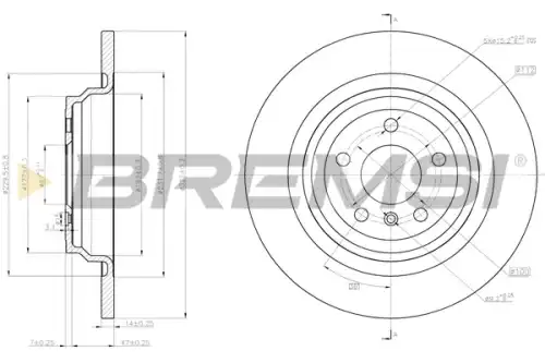 Тормозной диск CD8204S BREMSI