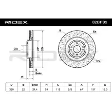 Тормозной диск 82B1199 RIDEX