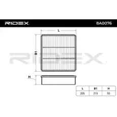 Воздушный фильтр 8A0076 RIDEX