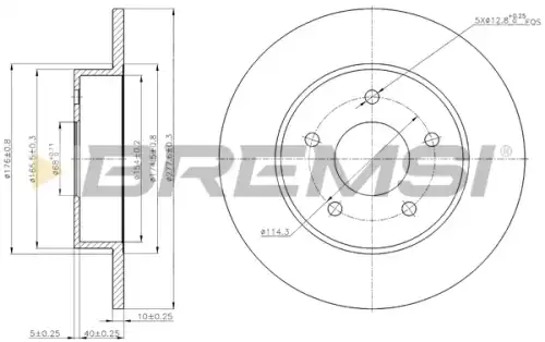 Тормозной диск CD7383S BREMSI