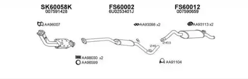 Система выпуска ОГ FS600044 FAURECIA