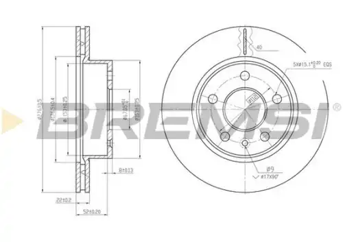 Тормозной диск CD6860V BREMSI