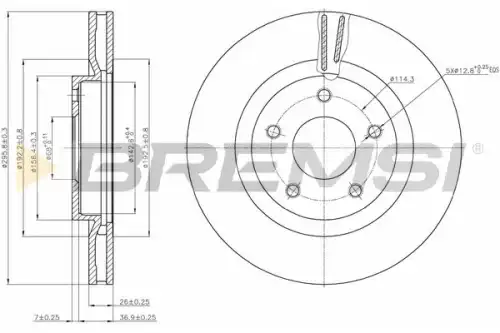 Тормозной диск CD7589V BREMSI