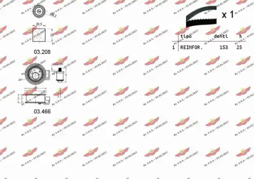 Комплект ремня ГРМ 04.5099 AUTOKIT