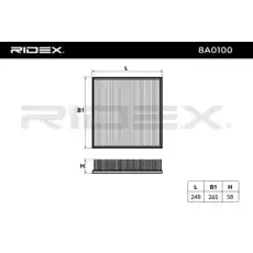 Воздушный фильтр 8A0100 RIDEX