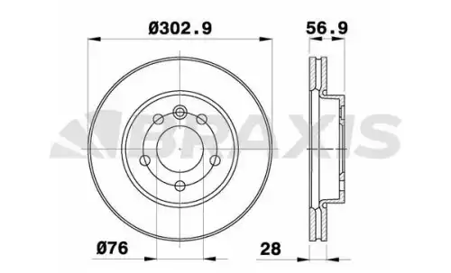 Тормозной диск BRAXIS AE0526