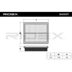 Воздушный фильтр 8A0037 RIDEX
