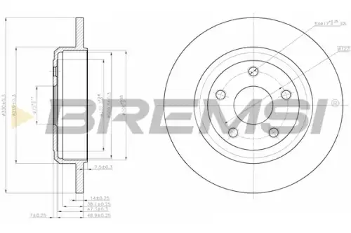 Тормозной диск CD8096S BREMSI