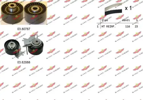 Комплект ремня ГРМ 04.5406 AUTOKIT