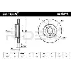 Тормозной диск 82B0257 RIDEX