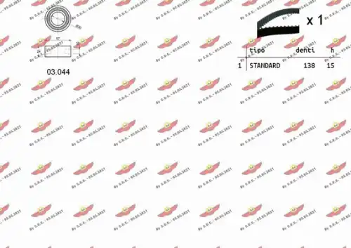 Комплект ремня ГРМ 04.5030 AUTOKIT