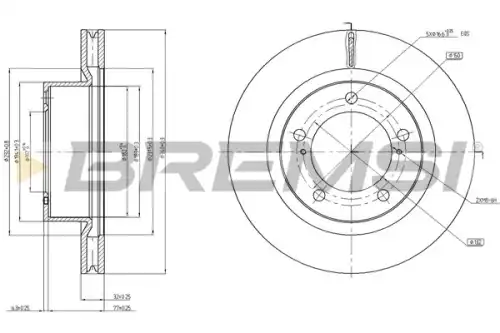 Тормозной диск CD7798V BREMSI