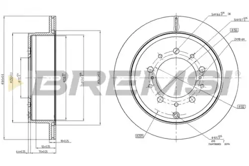 Тормозной диск CD7799V BREMSI