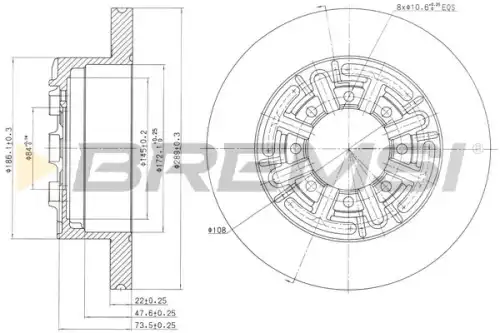 Тормозной диск CD6858S BREMSI