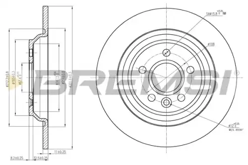 Тормозной диск CD7720S BREMSI