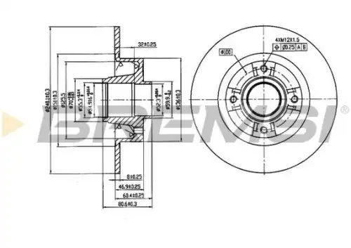 Тормозной диск CD7369S BREMSI