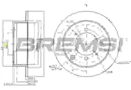 Тормозной диск CD7141S BREMSI