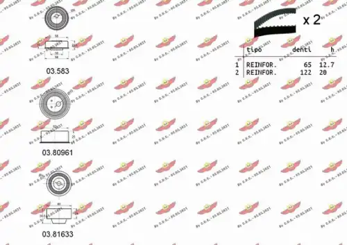 Комплект ремня ГРМ 04.5404 AUTOKIT