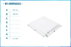 Салонный фильтр CWORKS B14MR0032