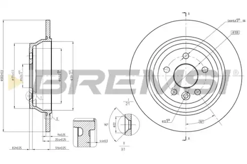 Тормозной диск CD8607S BREMSI