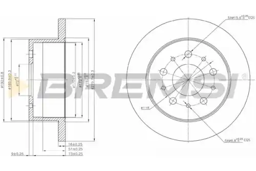 Тормозной диск CD7144S BREMSI