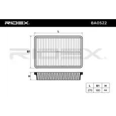 Воздушный фильтр 8A0522 RIDEX