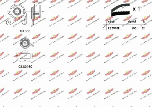 Комплект ремня ГРМ 04.5293 AUTOKIT