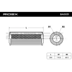 Воздушный фильтр 8A0031 RIDEX