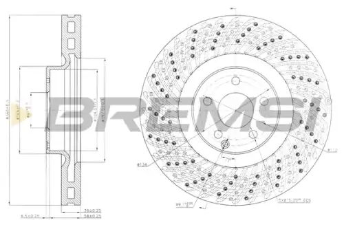 Тормозной диск CD7637V BREMSI