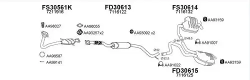 Система выпуска ОГ FS300295 FAURECIA
