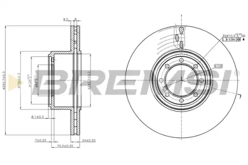 Тормозной диск CD5320V BREMSI
