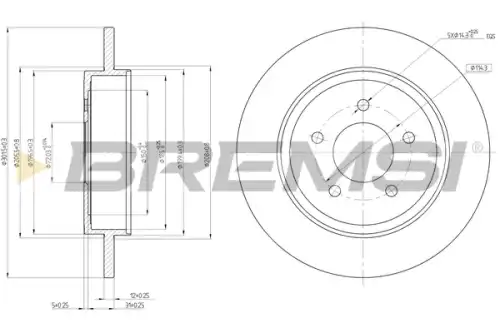 Тормозной диск CD8207S BREMSI