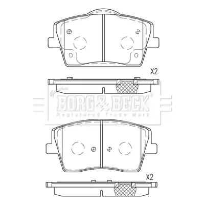 Тормозные колодки дисковые BORG&BECK BBP2806
